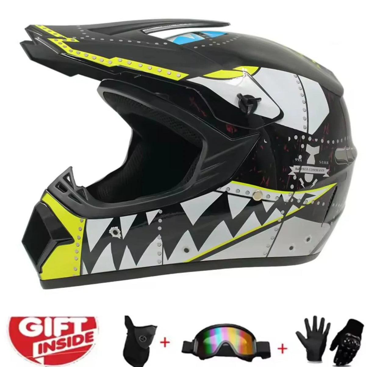 Full Face Off-Road Helmet: Conquer Every Trail DOT Certified Safety Unbeatable Value Built for Adventure for youth kids