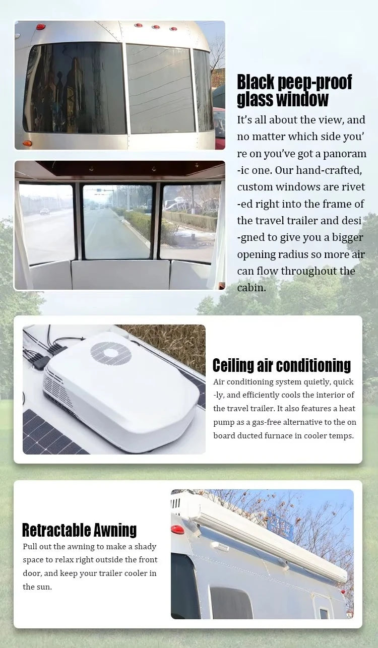 Customized Offroad Outdoor Pop Up Camper Trailer Portable Travel RV Caravan with Bathroom for Camping Trips