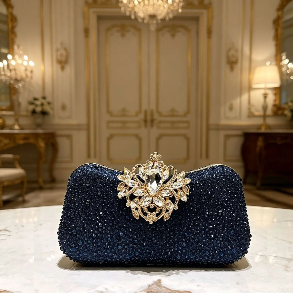 Luxurious Rhinestone Elegant Rhinestone Clasp Clutch Bag Women's Fashionable Elegant Evening Clutch Bag