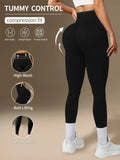 Women's High waisted yoga Leggings solid color slim fit Hip Lifting stretch leggings quick drying breathable fitness sport pants