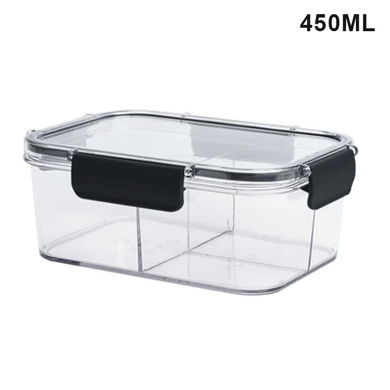 Portable Lunch Box for Kids School Microwave Transparent Bento Box with Compartments Salad Fruit Food Sealed Jar Container Box