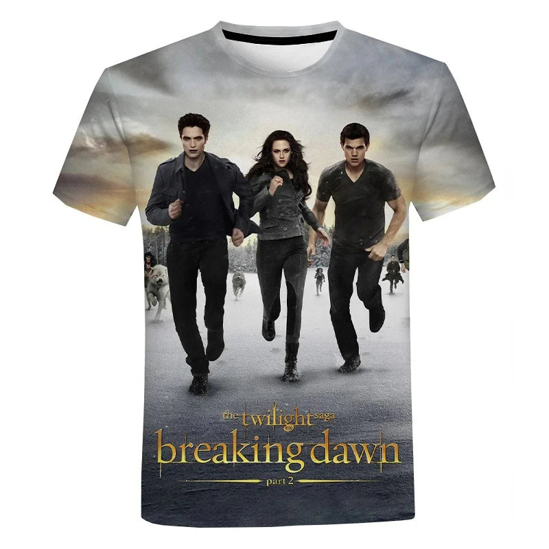 Summer The Twilight Saga 3D Printed T-Shirts Men Women Casual Fashion Oversized Short Sleeve T Shirt Male Tees Tops Man Clothing