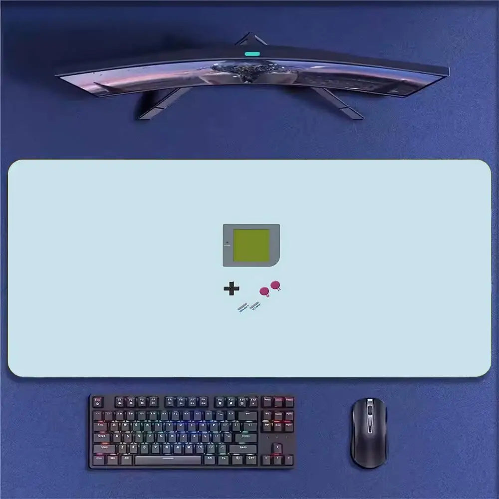 Super Retro Game Controller Mouse Pad Tapetes de Mesa Teclado, Borracha Kawai, Tapete de Mesa Antiderrapante, XXL90x40cm