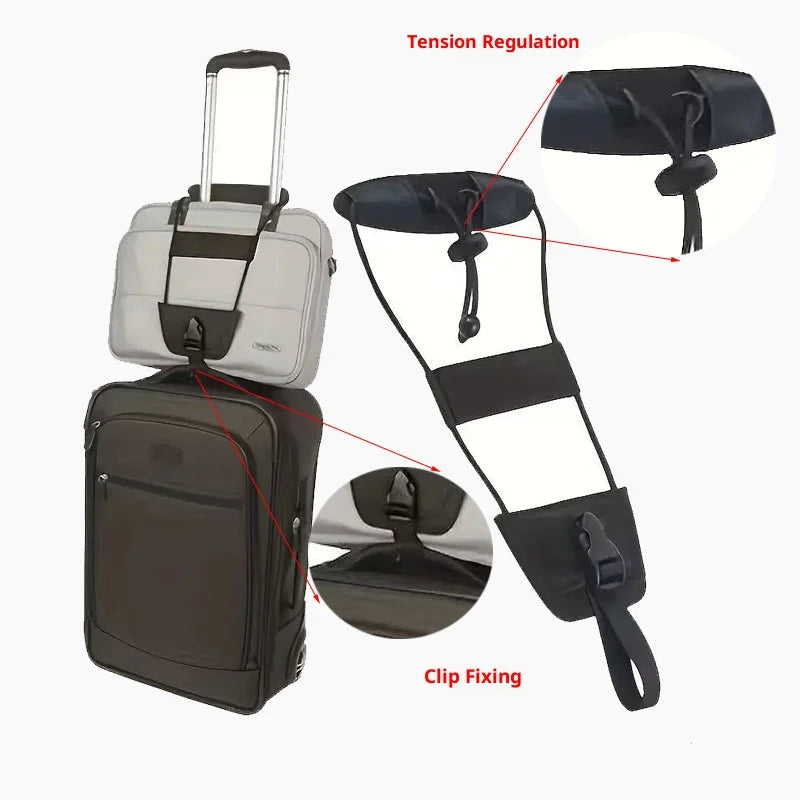 Black Nylon Durable Luggage Strap Cam Buckle Adjustable Tie Down Belt Travel Suitcase Outdoor Camping Securing Accessory