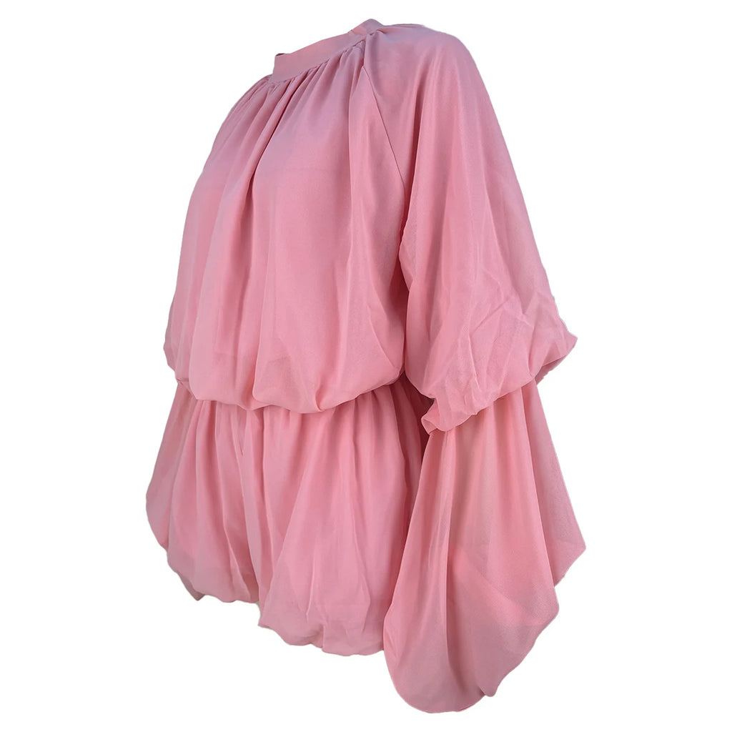 Two Piece Sets Women Shorts Lantern Sleeve Matching Sets Shirts Shorts Ruffles Pleated Suits Elegant Summer Y2k Streetwear Work