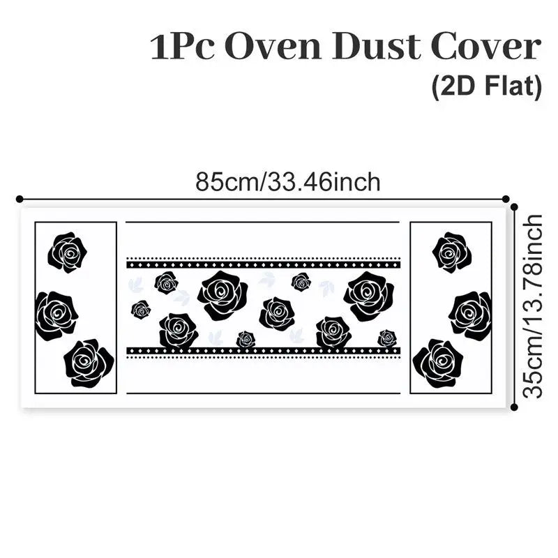 Microwave Oven Dust Cover 85x35cm Waterproof Oil Proof Stain Repellent Kitchen Countertop Appliance Protector