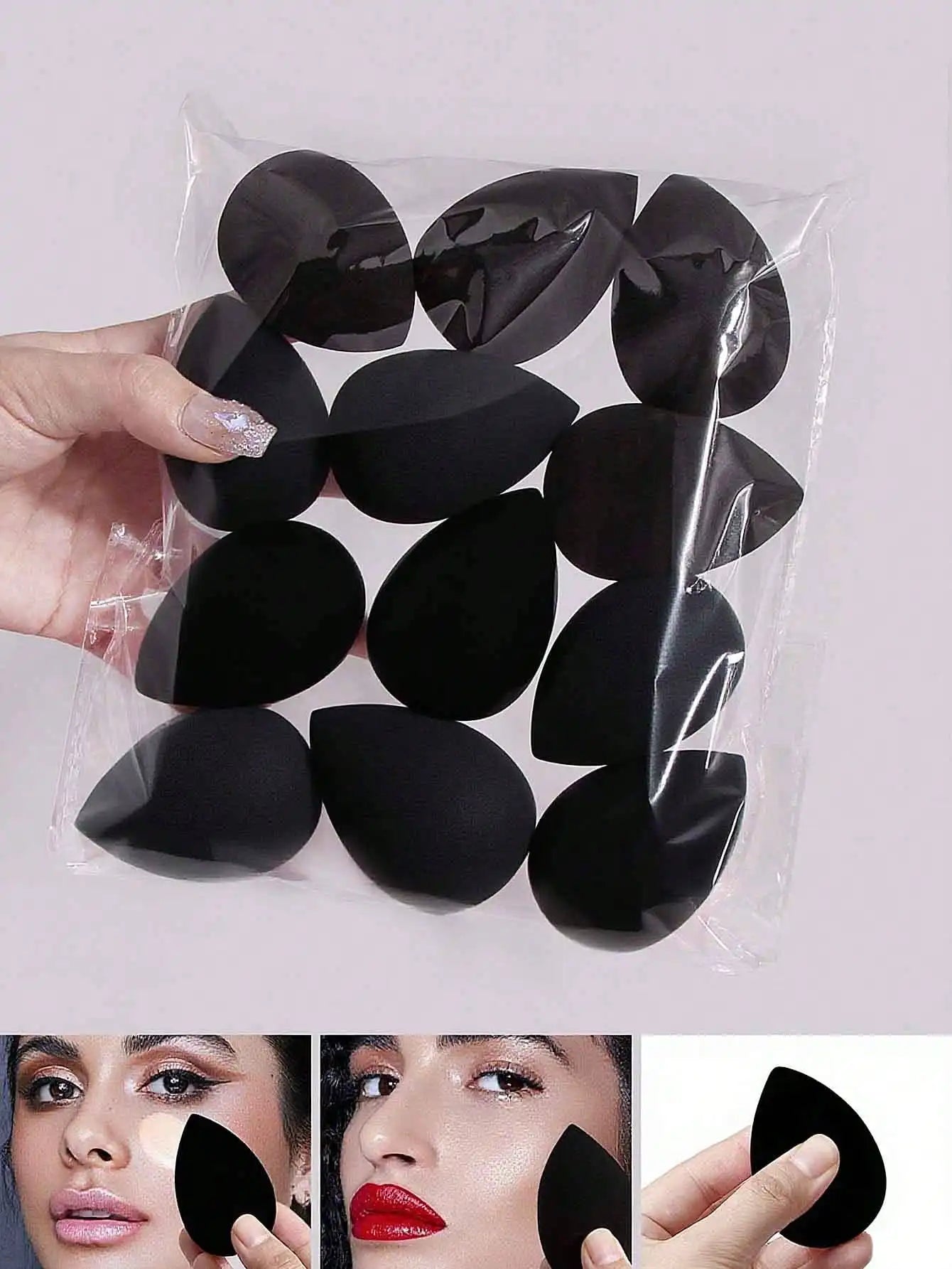 12-Piece Makeup Tool Set Ultra-Soft Puffs Beauty Sponges, Beauty Sponges. Specially Designed for Foundation and Concealer.