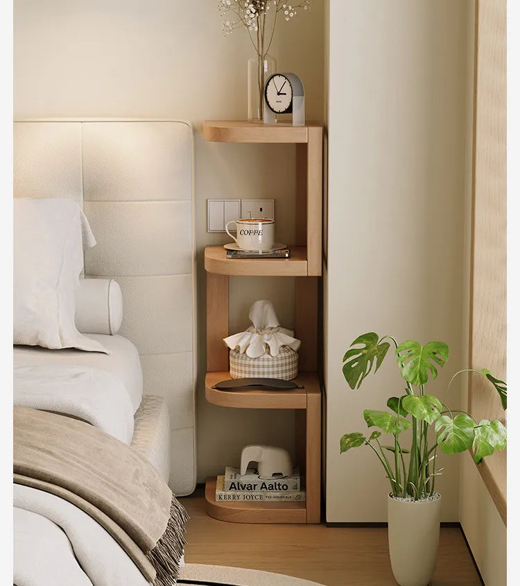 Modern Minimalist Wooden Nightstand Bedside Table 2 Drawer Storage Night Stand Bedroom Furniture Nightstands Bedroom Wood