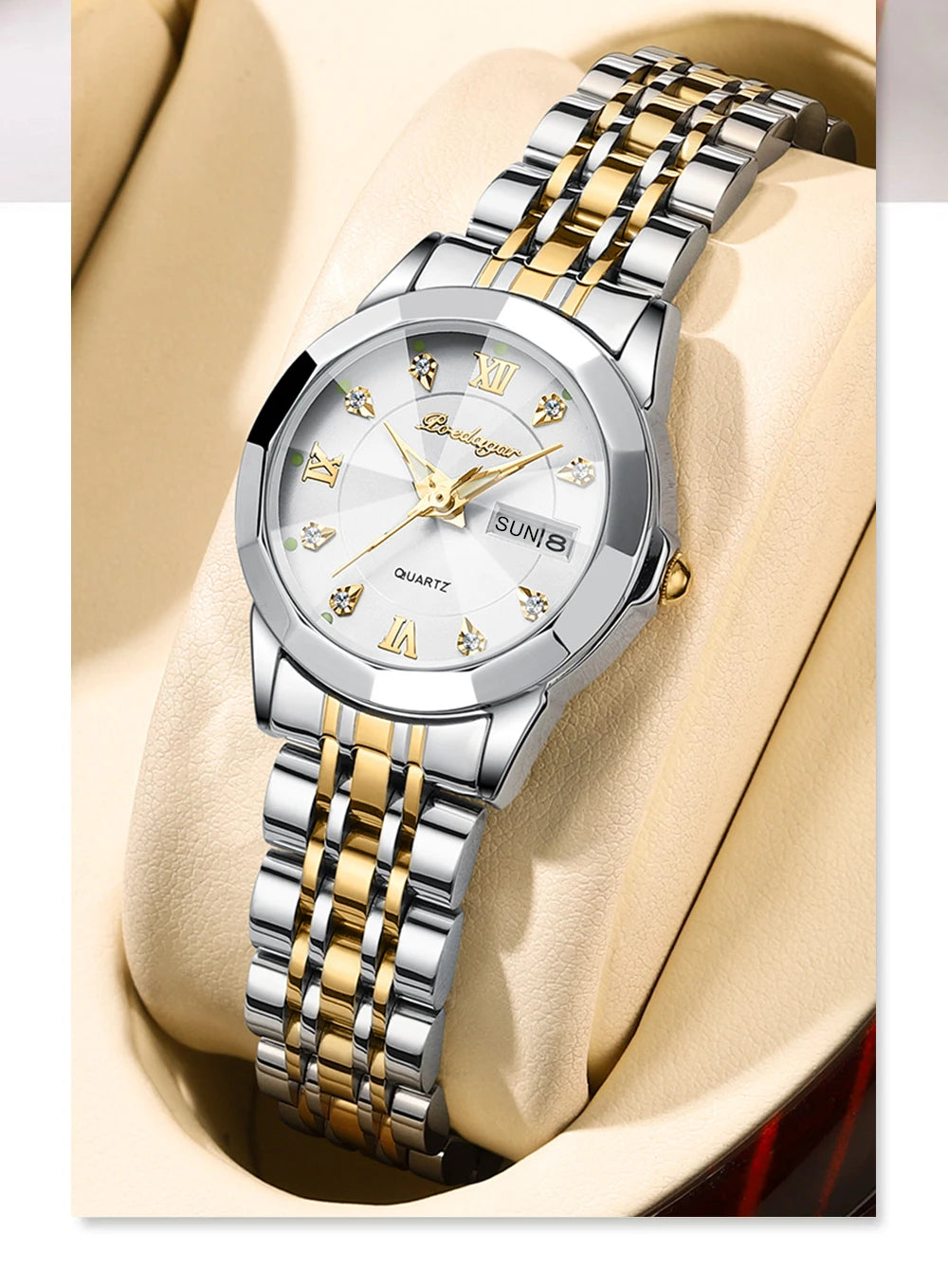 POEDAGAR Luxury Elegant Ladies Watch High Quality Casual Stainless Steel Luminous Waterproof Quartz Women's Watches Dress Clock