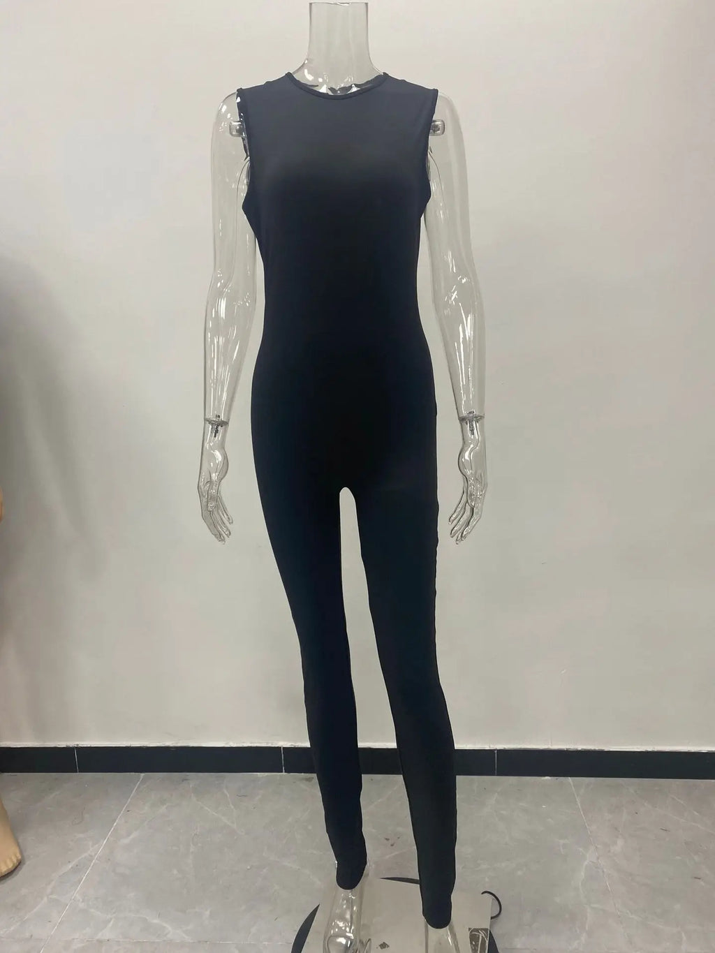 Pencil Jumpsuit for Women Full Seasons Casual Fitness Sporty Playsuit Sleeveless Slim Activewear All In One Jumpsuit Clothing