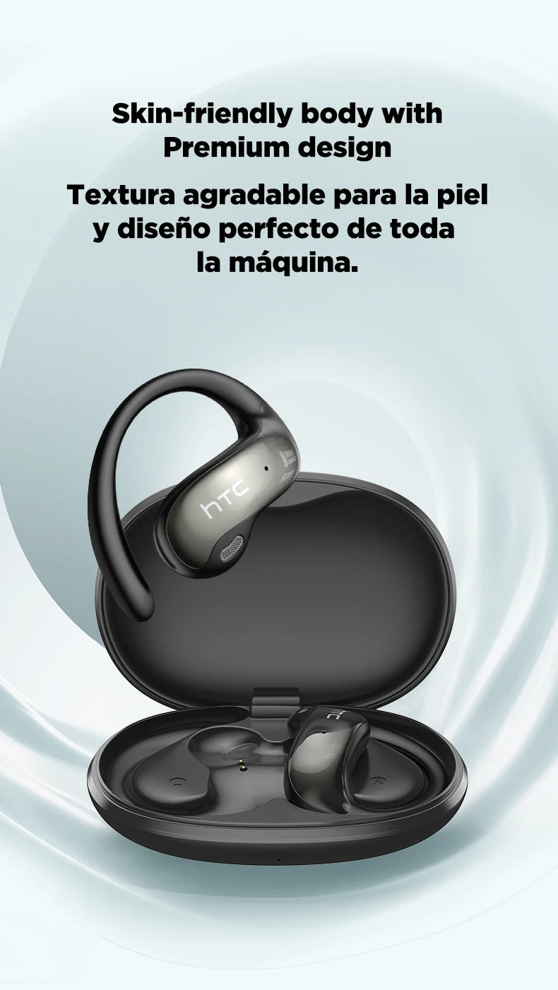 Bluetooth Wireless Headset HTC NE19 Open Ear Sports Earbuds Strong Bass Waterproof Ear Hook Stereo Bluetooth Auricles Choice