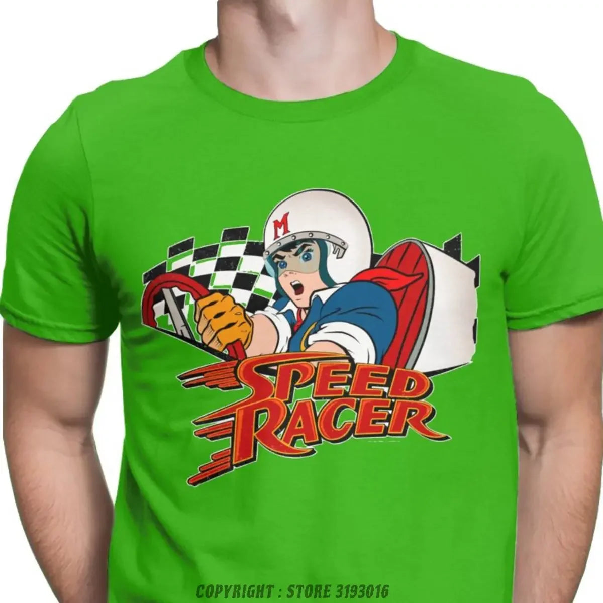 Speed Racer Meteoro Men's Tshirts Cool Christmas Crew Neck T Shirt Cotton Camisas Hombre Harajuku Aesthetic Printed Tshirt Men
