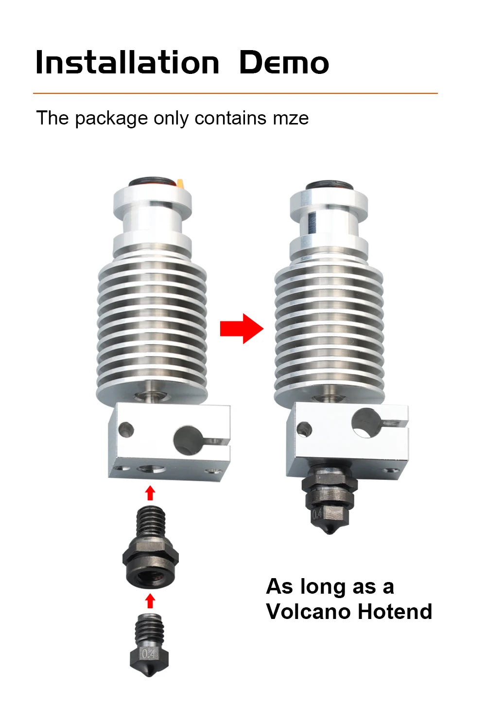 Trianglelab MZE™ DLC V6 Melt Zone Extruder Increase Flow for V6 Nozzle CHC Hotend CHC XL Rapido Hotend Voron 3D Printer