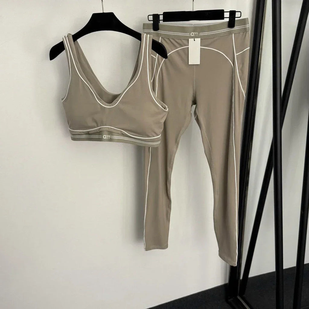 2026 Summer New Yoga Sports Suit Sling Vest Elastic Small Foot Leggings