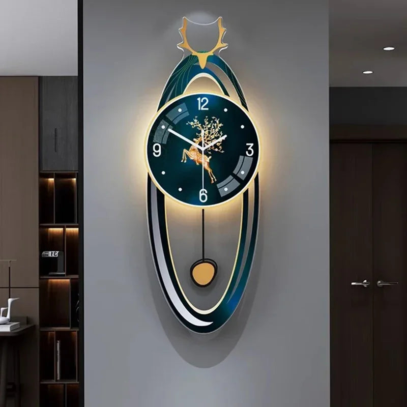 Aesthetic Bathroom Wall Watch Metal Art Bedrooms Korean Luxury Digital Clock Wall Modern Relogio De Parede Room Decorations