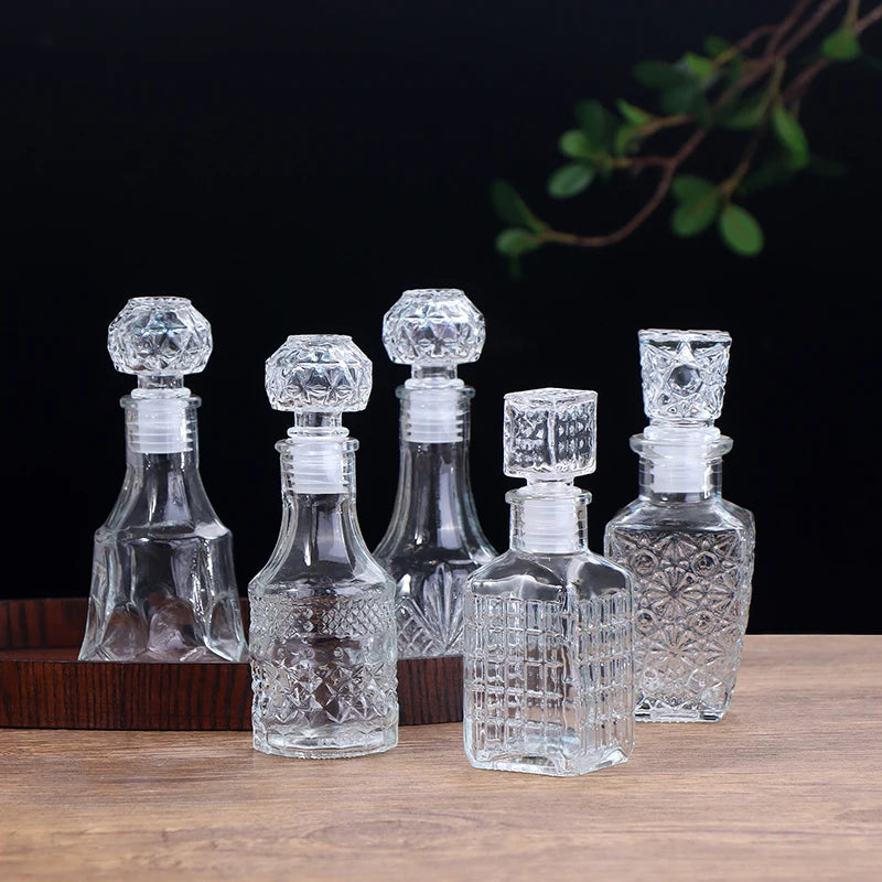 1Pc 100/150ml Transparent Glass Cup Whiskey Decanter Party Barware Whiskey Glass Bottle For Liquor  Bourbon Barware