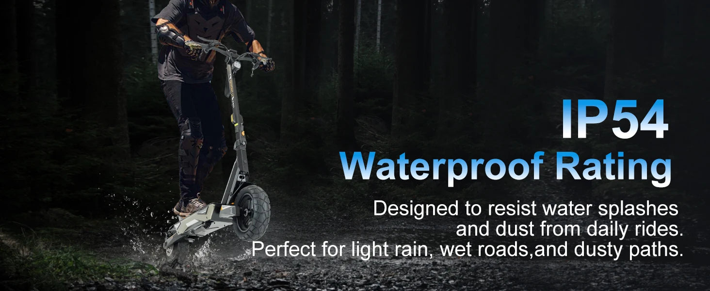 Electric Scooter 1500W Motor for Adults, 48V Battery, 40mph Max Speed, Up to 45 Miles Range, 10 Inch Tires