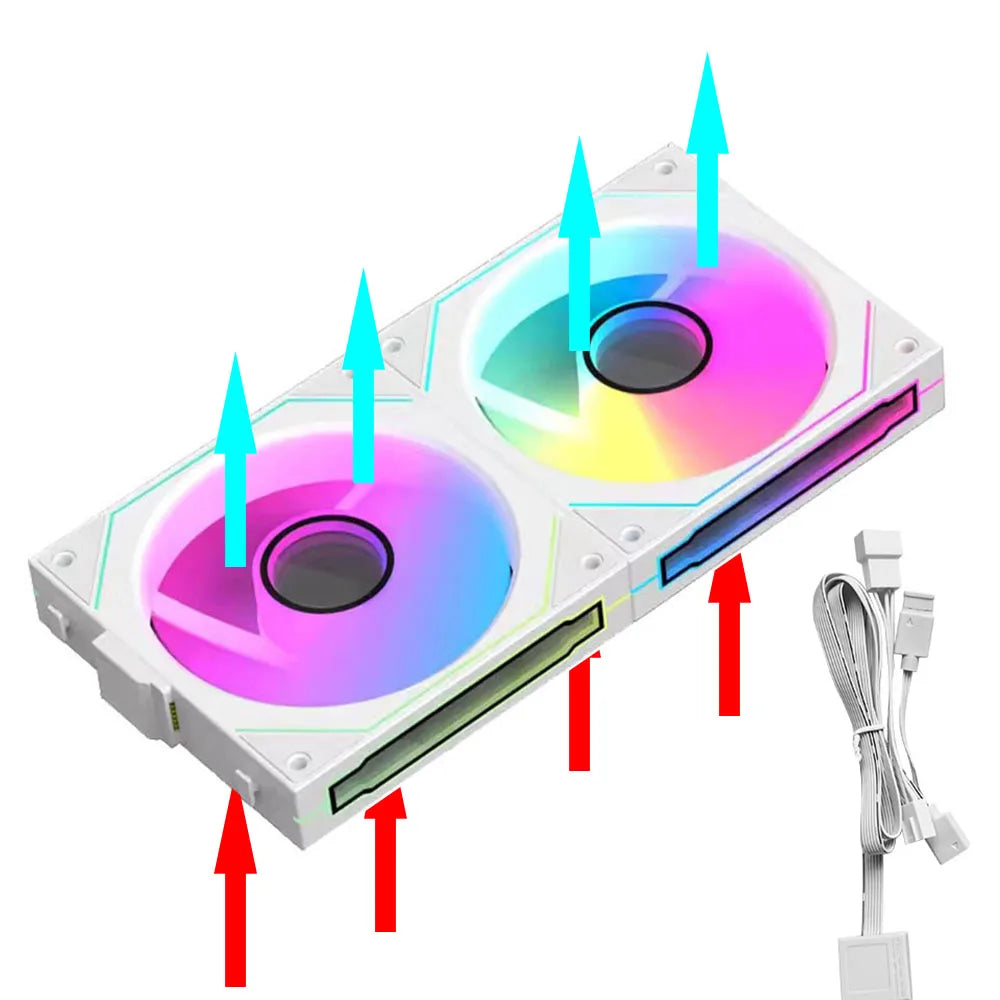 JUMPEAK MX120 Modular Stackable Splicing ARGB 240mm 360mm 120mm PC Case Cooling Fan Infinite Mirror For Computer Water Cooler