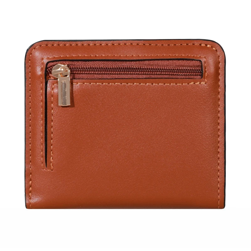 PU Minimalist Wallet - Snap Closure, Zip Pocket, Multifunctional Credit Card Holder, Casual Unisex Bag for Daily Use with