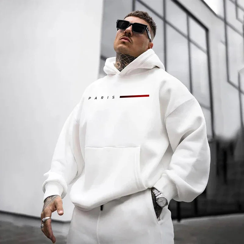 Paris Fashion Men's Hoodie Autumn Winter Daily Leisure Sports Hoodie 2026 Men's Home Outdoor Comfortable Fashion Hoodie