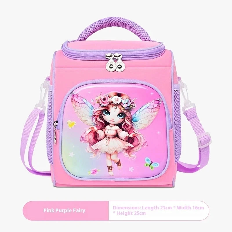 Lunch Bag for Boys Girl Cute Insulated Lunch Box Portable Meal Cooler with Adjustable Shoulder Strap for School Beach Picnic