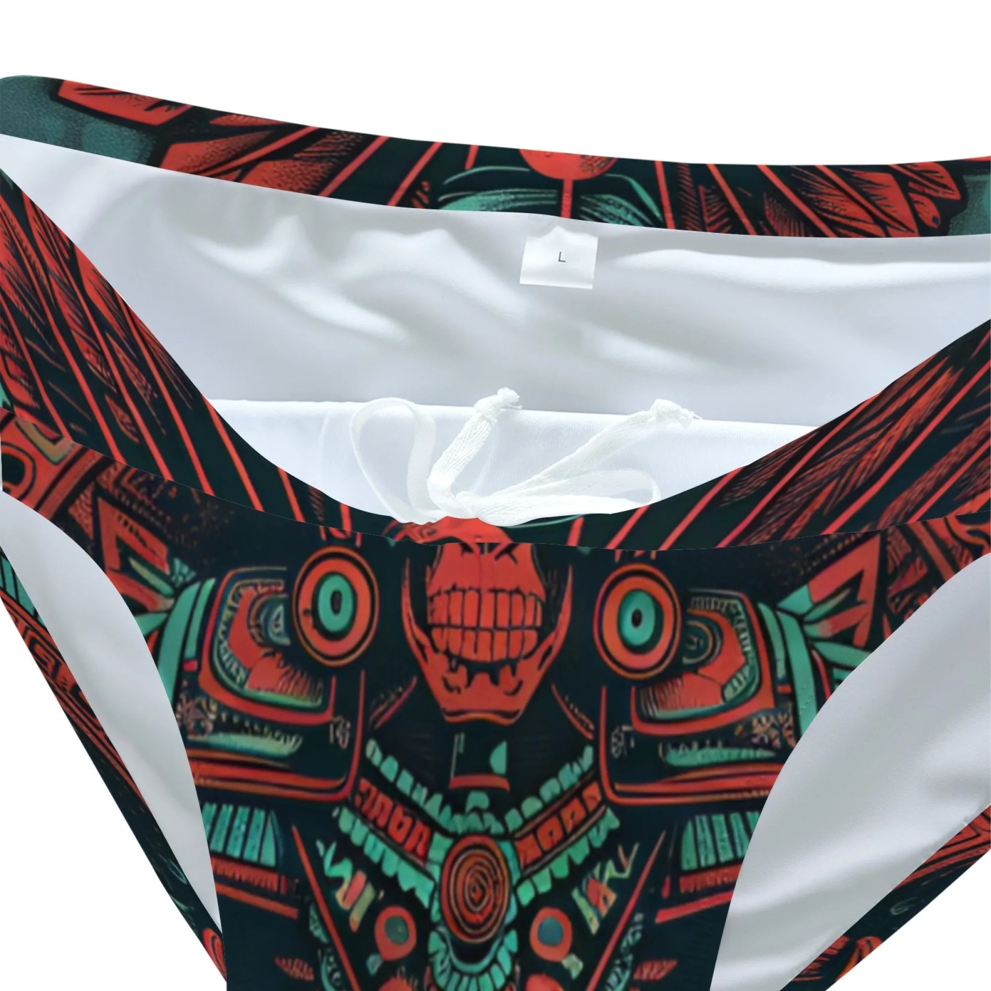Retro Mayan Skull Swim Trunks Lightweight Comfortable Sexy Men's Triangle Trunks Pool Party Beach Vacations Sexy Mens Bikinis