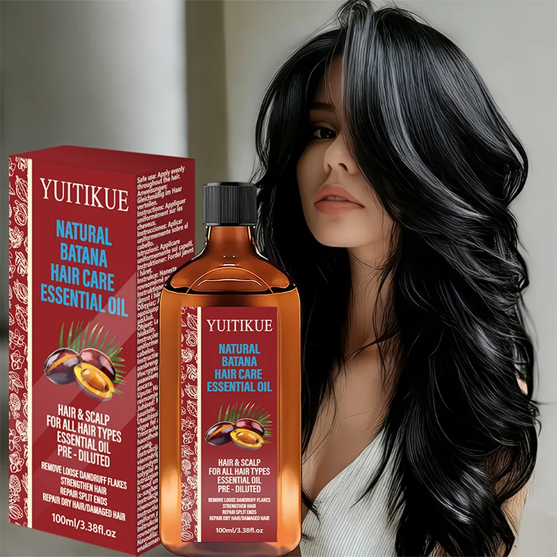 YUITIKUE Natural Batana Hair Essential Oil Scalp Care Anti Dandruff Strengthen Hair Repair Split Ends Dry Damaged Hair Anti-Friz