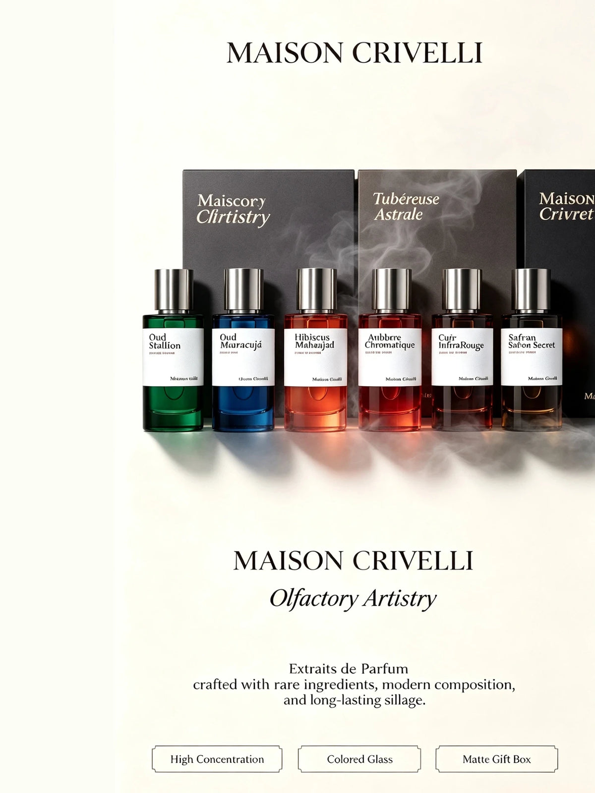 100ml Maison Crivelli Premium Unisex Eau de Parfum, Soft Elegant Arabic Scent, Long Lasting Cologne, Ideal for Dating & Birthday