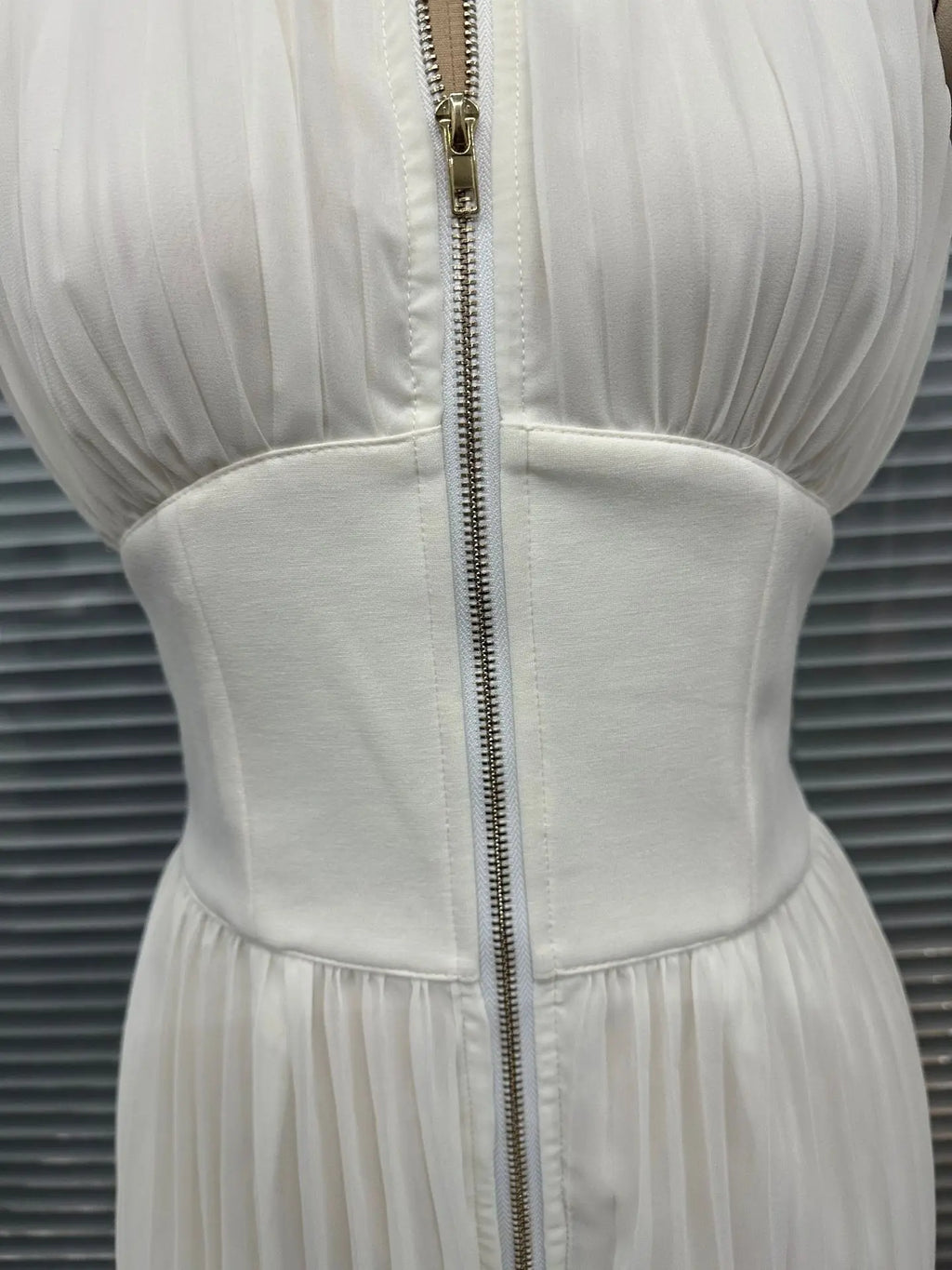 Spring Summer Women White Ruched Halter Jumpsuit Playsuit Wide Leg Romper