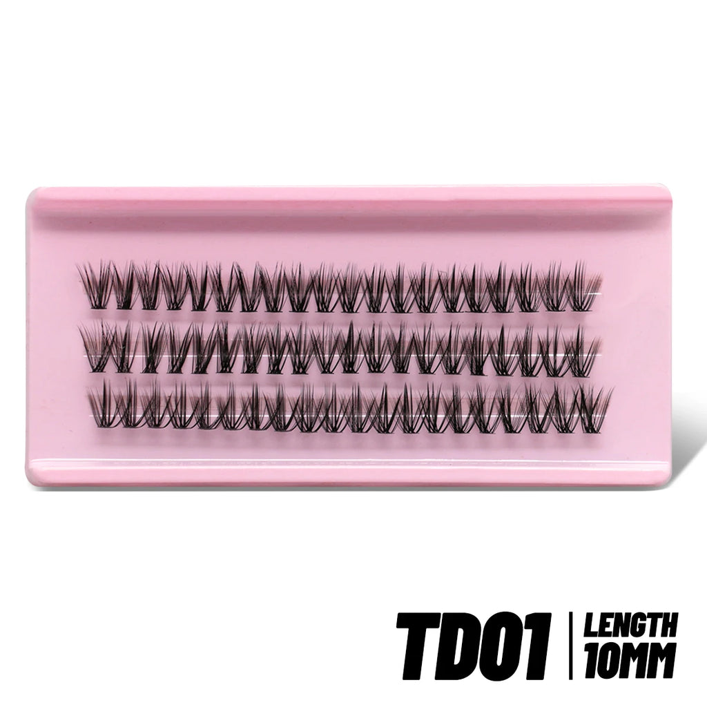GROINNEYA Lashes Clusters Volume Lash Clusters with Spikes Lash Extension Kit Bottom Lashes Wispy Eyelashes DIY Lash Extension