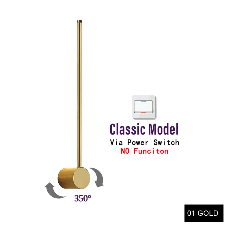 2/1 PCS Modern Led Wall Lamp 350° Touch Switch Long Wall Light For Home Living Room Sofa Background Wall Sconce Lighting Fixture