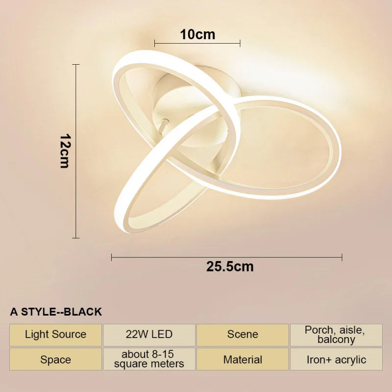 22W LED Ceiling Light Modern Ceiling Lamp Home Decoration Light Living Room Dining Room Bedroom Balcony  Aisle  Indoor Lighting