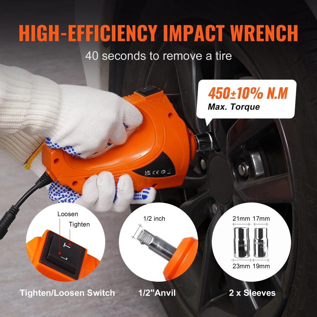 SucceBuy 3T Electric Car Jack Scissor Jack with Electric Impact Wrench 12V Car Jack with Double Saddle for SUV Truck Tire Change