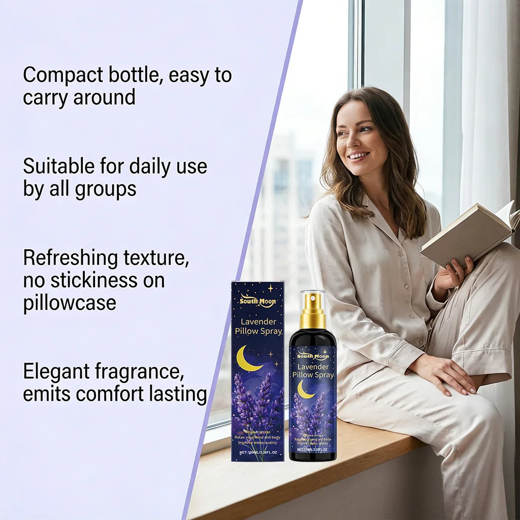 Sleep Spray Lavender for Pillows Relieve Anxiety Fall Asleep Improve Sleep Quality Natural Aromatherapy Body Relaxation Spray
