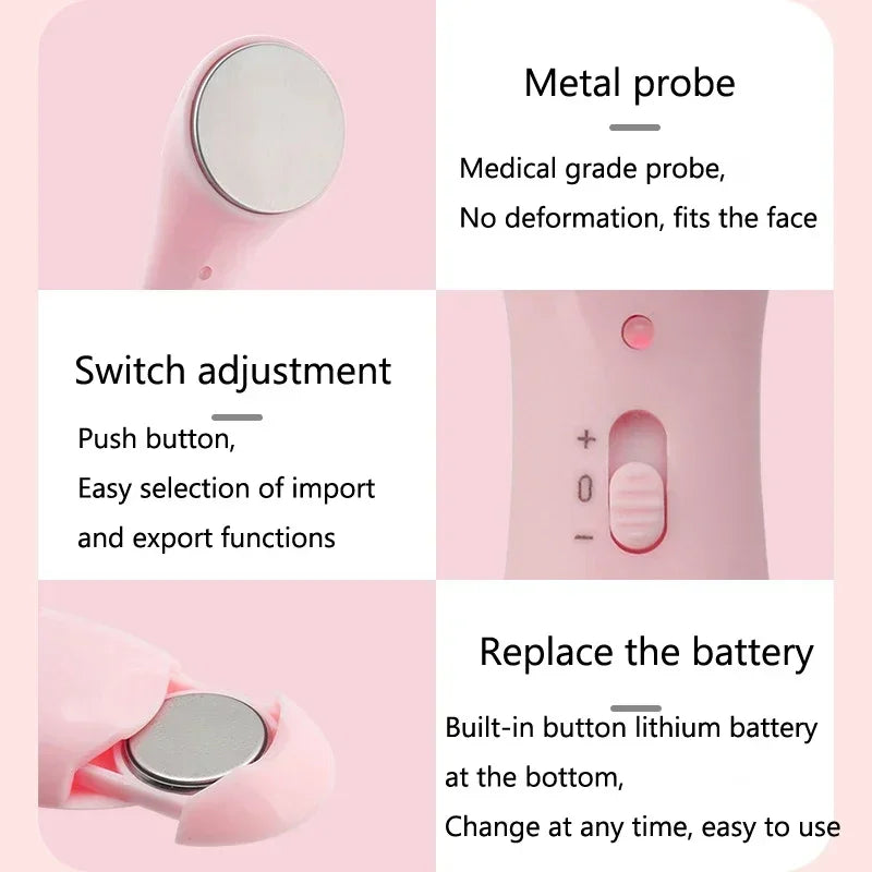 High Frequency Ultrasonic Facial Beauty Device Introducer Anti-aging Machine Cleaner Electric Wrinkle Removal Skin Lift Massager