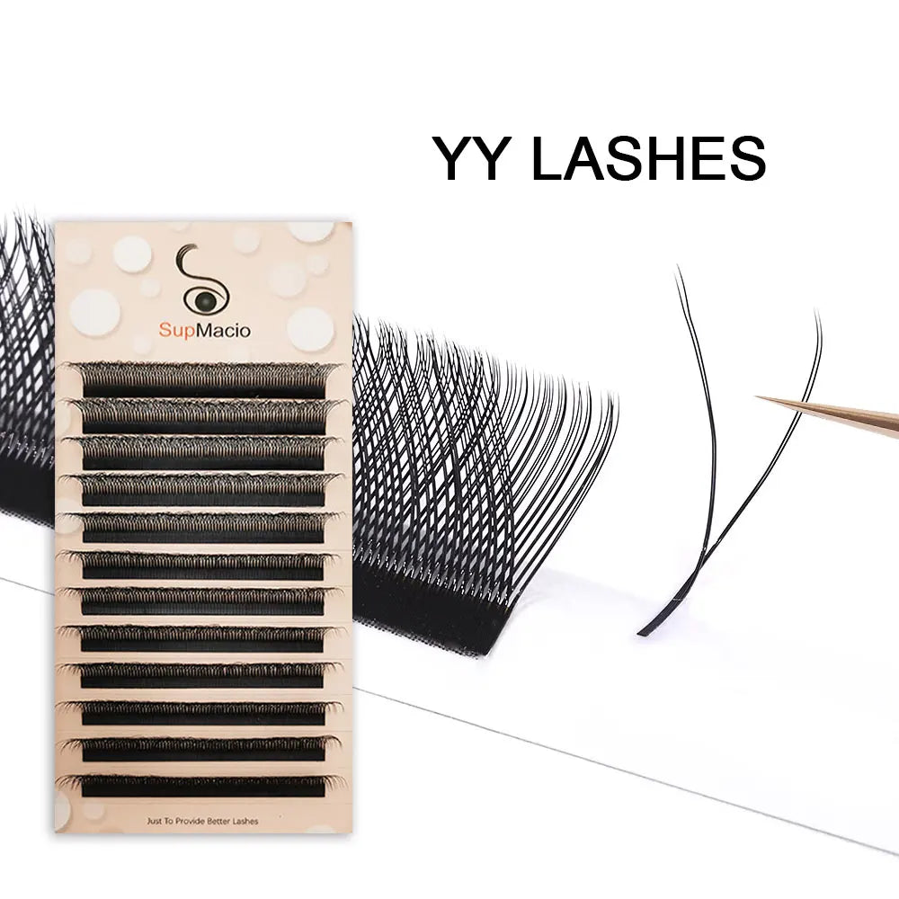 SUPMACIO 0.10mm 2d/3d/4d/5d W Eyelashes Extensions YY Lashes 0,10mm Premade Volume Fans ресницы для наращиван