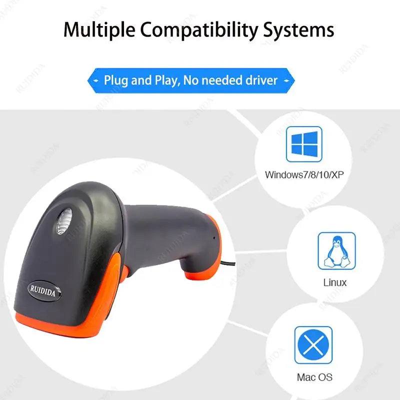 Wired Code Scanner 2d Barcode Reader Portable Handheld Barcode Reader Qr Code Reader PDF417 DM Code Scanner