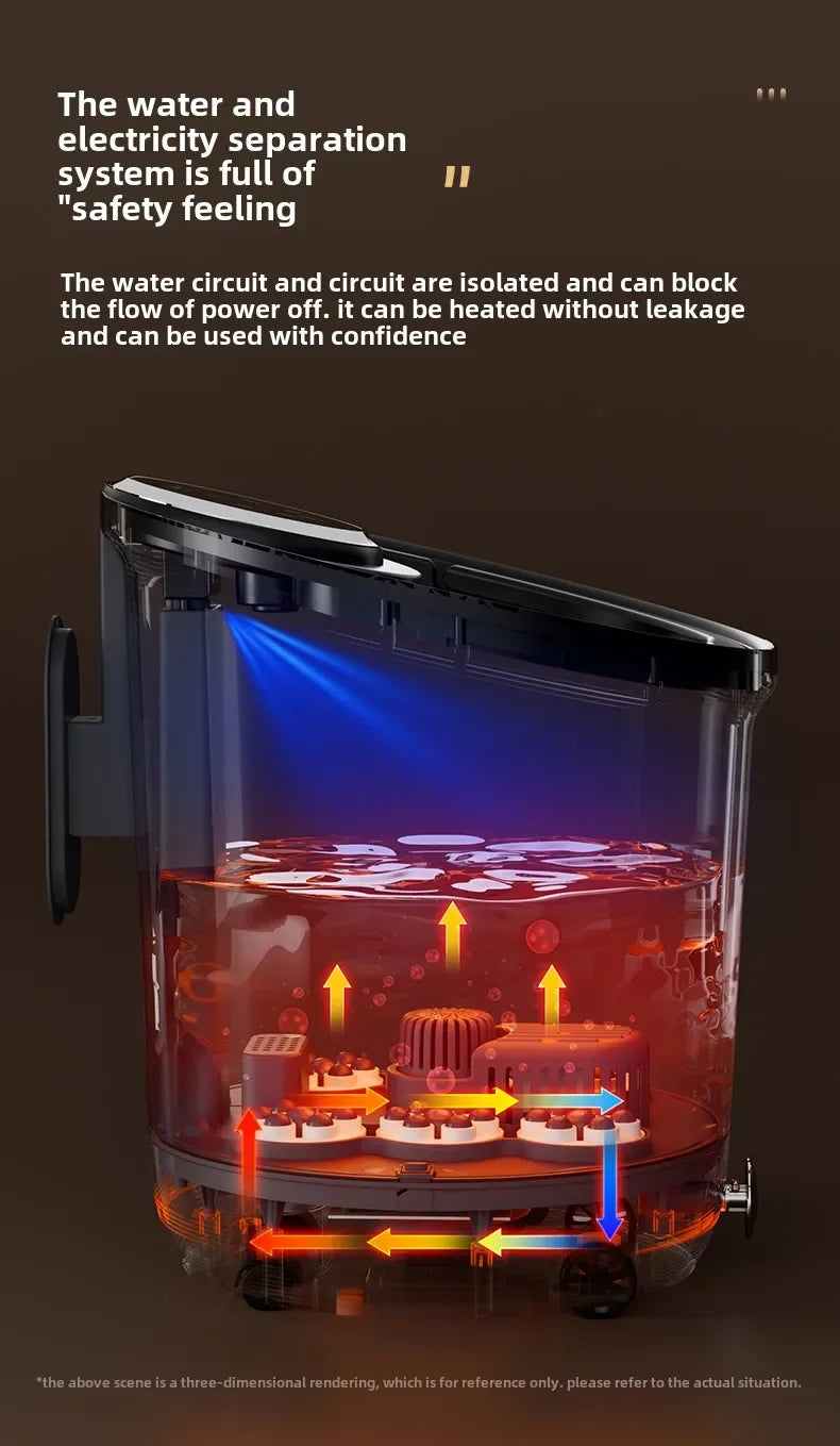 Fully Automatic Constant Temp Massage Foot Bath Tub Household Relax Foot Soak Basin