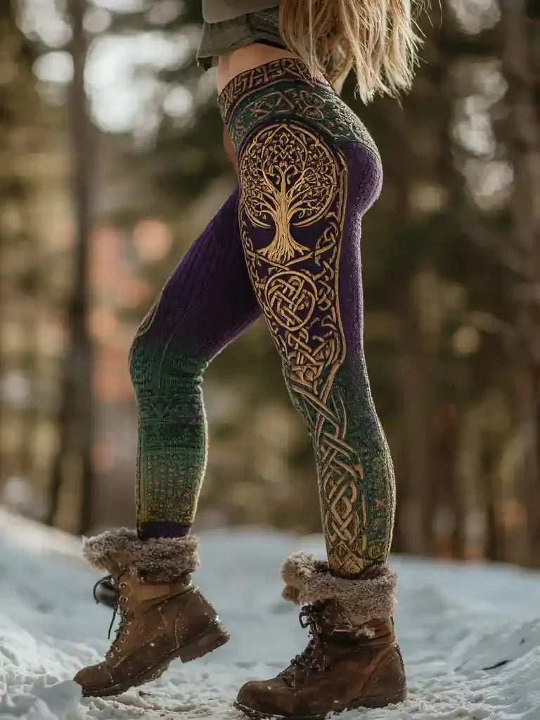 Women's Snow Wolf 3D Print Stretchy Workout Leggings Slim Tights Sexy Yoga Pants Trendy Fashion Clothes