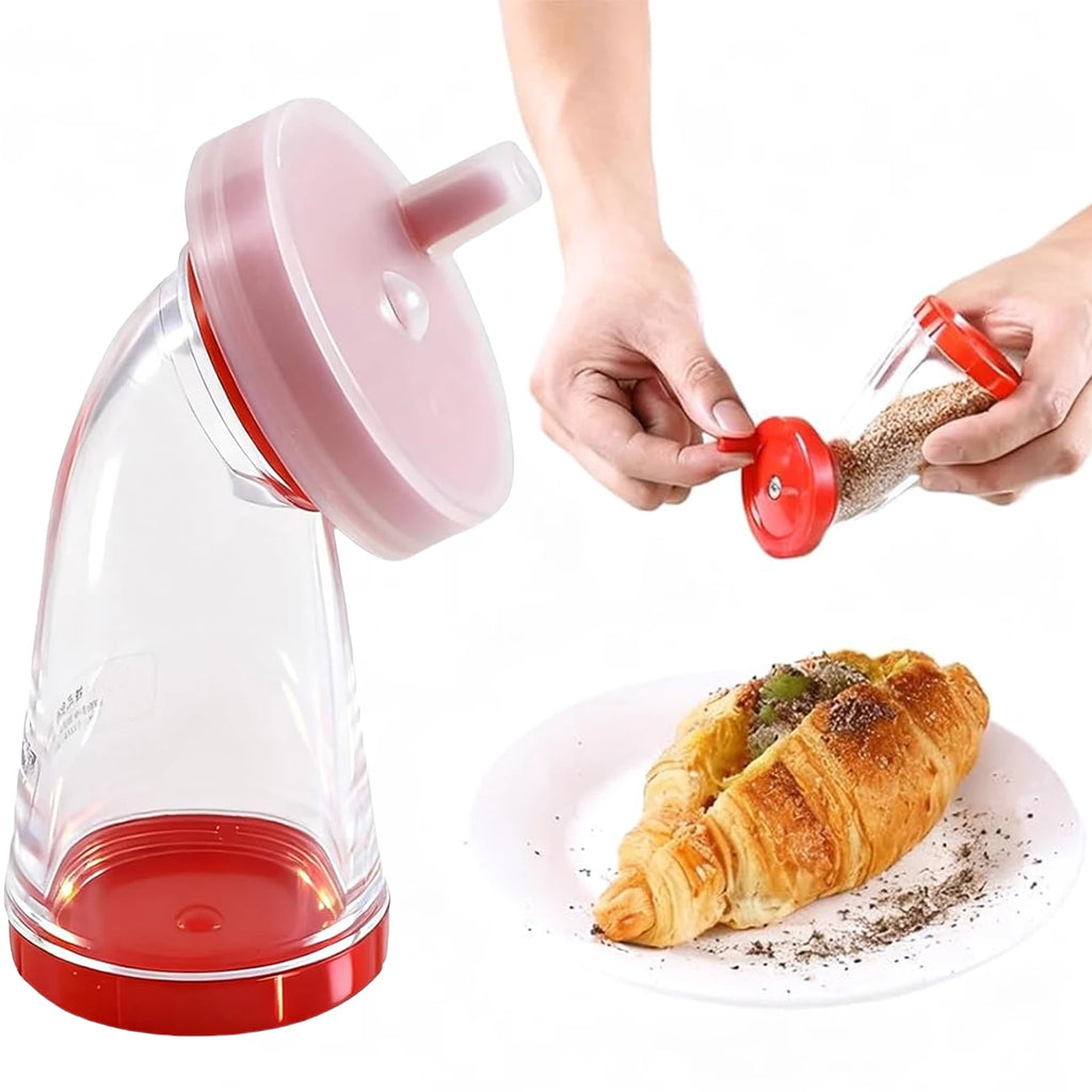 Plastic Container Sesame Seed Grinder Manual Sesame Mill Flaxseed Grinder for Rice Salads Noodles Home Kitchen Gadgets