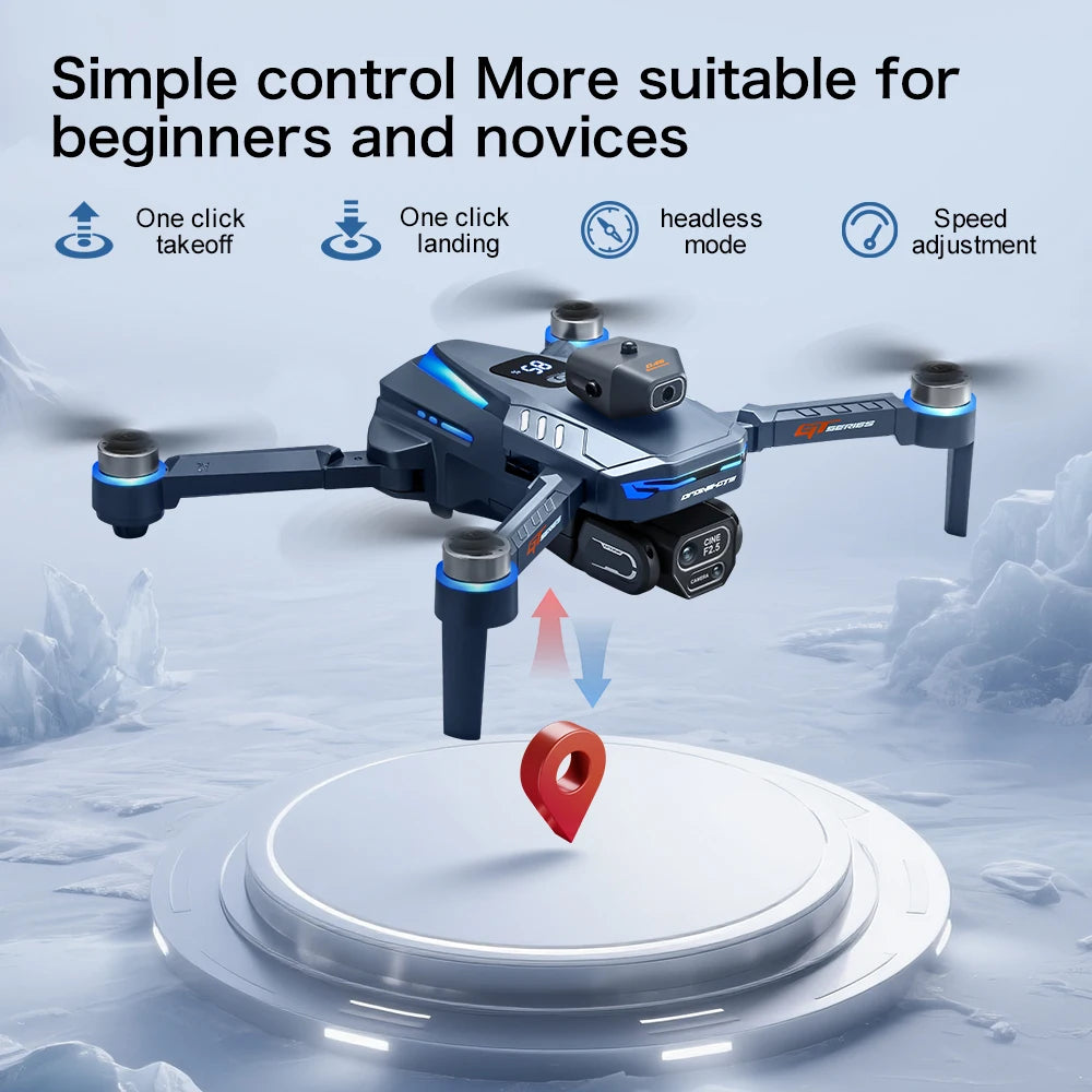 Original GT8 Drone 8K Professional Dual Camera GPS FPV Brushless Motor Optical Flow Hovering Folding Quadcopter 4K RC Dron Toys