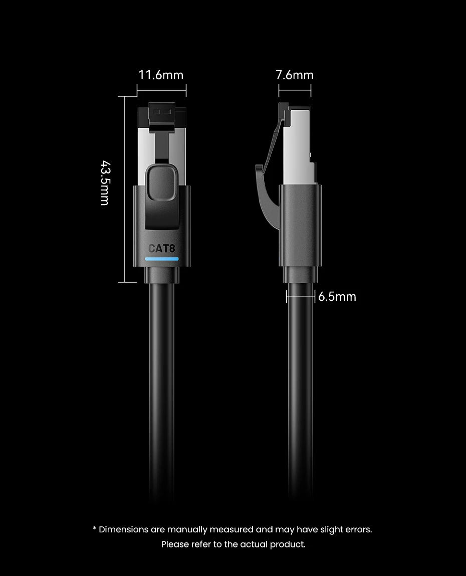 Vention CAT8 Ethernet Cable High Speed SFTP 40Gbps 2000MHz RJ45 Shielded Indoor for Router PC PS5 Modem Xbox Network Lan Cord