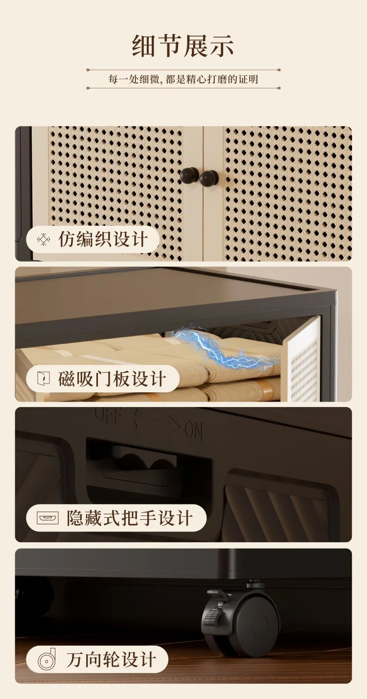 Medieval Folding Storage Cabinet Multi-layer Shelf Cabinet Locker Living Room Premium Clothes Children's Storage Wardrobe