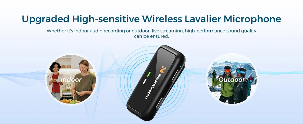 Wireless Lavalier Microphone – Plug & Play with Noise Reduction