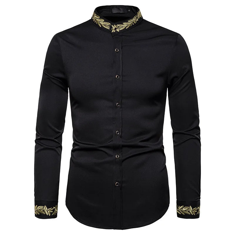 2026 Men's Summer Casual Long Sleeve Shirts Slim Fit Turn Down Collar Shirts Formal Office Business Shirts for Men Tops Big Size