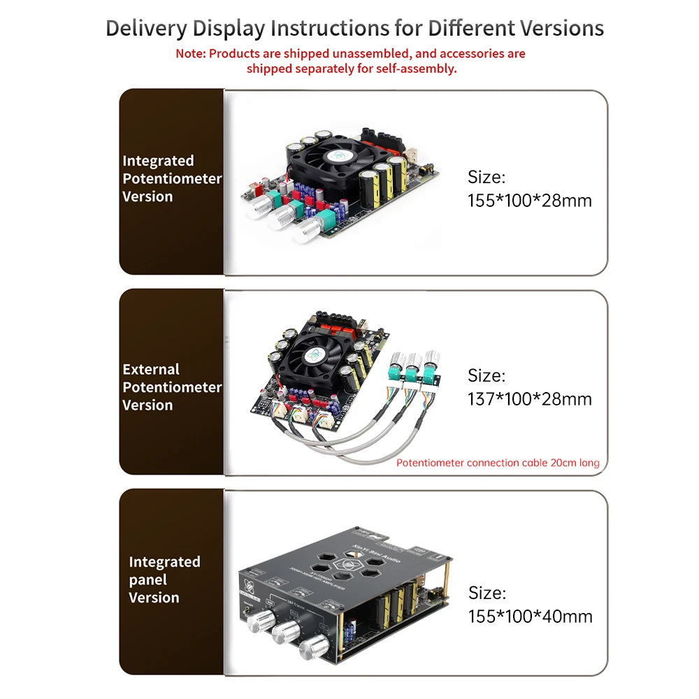 Upgraded 300W * 2 Bluetooth Digital Amplifier Board Module With High Low Frequency Adjustment TPA3255 Supporting APP XY-T3002P