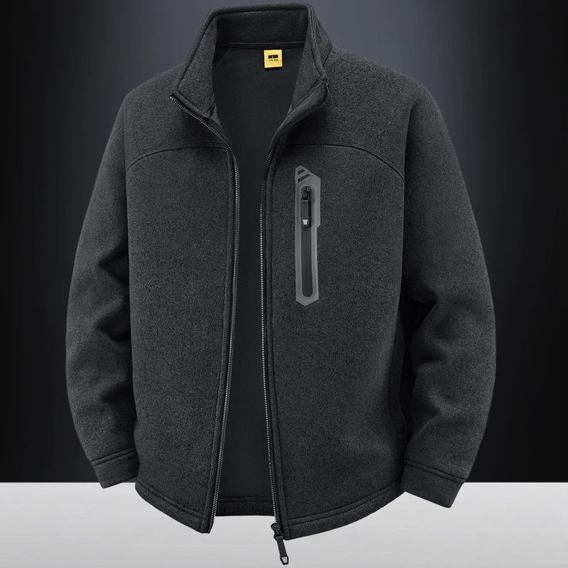 Jacket Mens M-4XL 5XL Autumn Winter New Fleece Thickening Mens Jackets High Quality Men's Casual Coats Keep Warm Jacket 26611