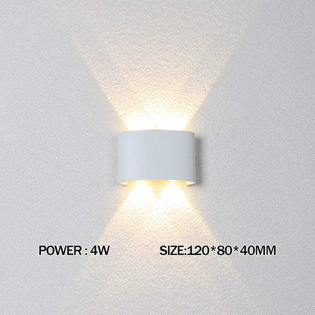 LED Wall Light Outdoor Waterproof IP65 Porch Garden Wall Lamp & Indoor Bedroom Bedside Decoration Lighting Lamp Aluminum