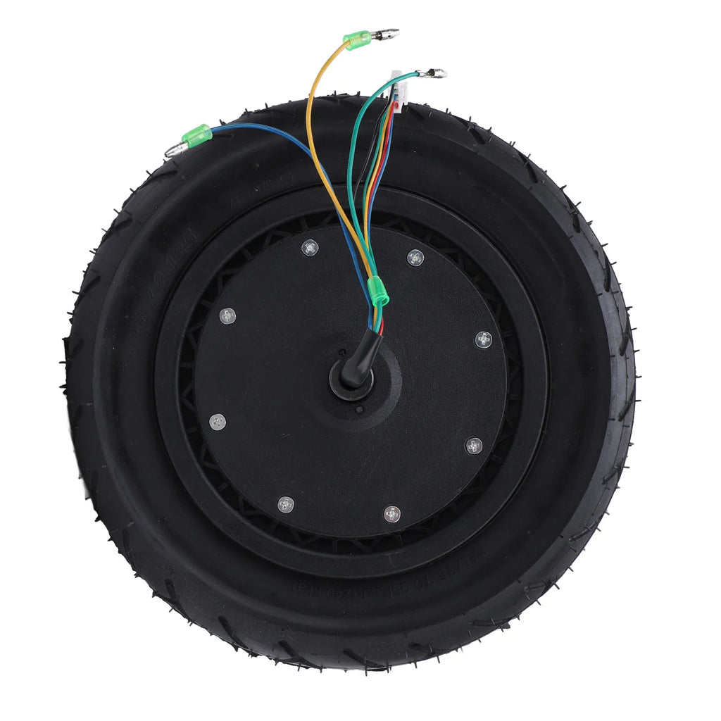 Electric Scooter Motor Wheel Noiseless Rubber Aluminum Alloy Scooter Hub Motor 10 Inch  Brushless Shock Absorbing for DIY
