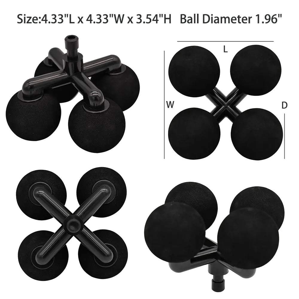 Fascia Gun Creative Massage Head with 4ball, Plastic Accessories MassageHead, Muscle Massager Head, Deep Tissue Massager Replace